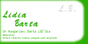 lidia barta business card
